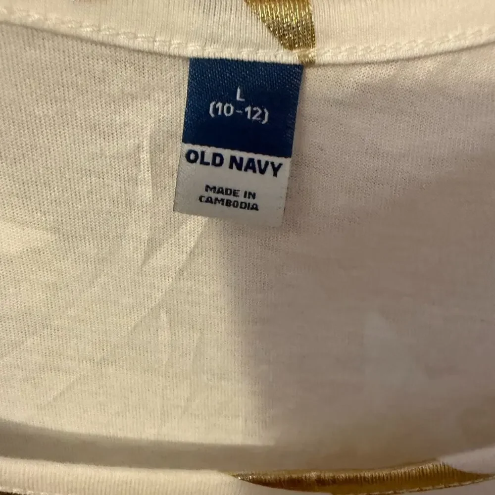 Old Navy Gold Stars Long-Sleeve Square Neck Fit and Flare Dress